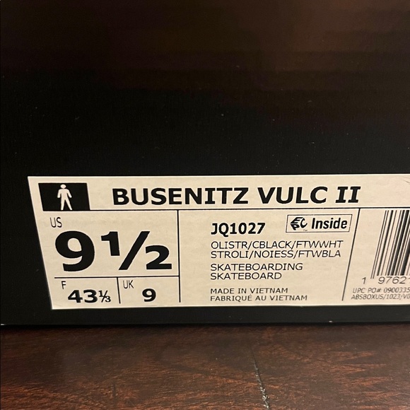 Adidas Busenitz Vulc II Shoes Sneakers new JQ1027 green Mens Size 9.5 - Picture 13 of 13